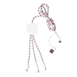 Photo de Câble multi-USB 5 en 1 fast charge 20W Made in France
