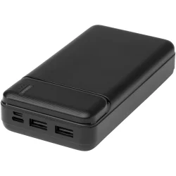 Photo de Batterie externe 20000 mAh en ABS recyclé noir