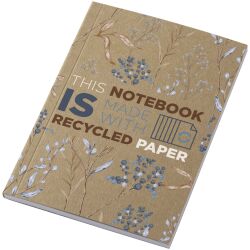 Photo de Carnet A6 souple recyclée en kraft 50 feuilles 100% personnalisable