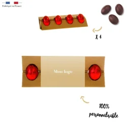 Photo de Boite de 4 Oeufs Chocolat noir praliné
