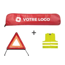 Photo de Kit automobile avec triangle et gilet de sécurité