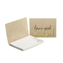 Photo de Bloc post-it 100% personnalisable couverture en papier d'herbe