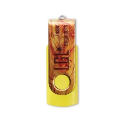 Photo de Clé USB pivotante avec clip 100% quadri 4GO