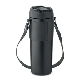 Photo de Gourde isotherme 700 ml avec paille rétractable