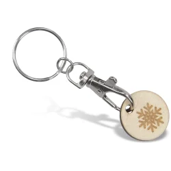 Photo de Porte-clés jeton en bois