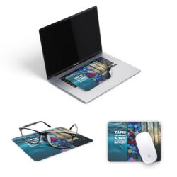 Photo de Tapis de souris multifonctionnel en RPET 22 x 16,50 cm