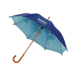 Photo de Parapluie 23" 100% personnalisable avec mât et poignée en bois