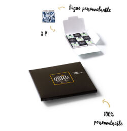 Photo de Carte avec 9 carrés de chocolat