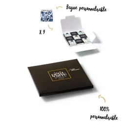Photo de Carte avec 9 carrés de chocolat
