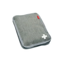 Photo de Trousse premiers secours en tissu gris chiné L