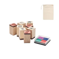 Photo de Lot de 8 tampons de noël en bois