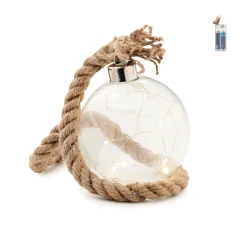 Photo de Boule de noël en verre lumineuse