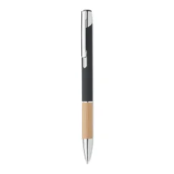 Photo de Stylo à bouton poussoir en aluminium et bambou