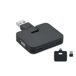 Photo de Hub USB 4 ports et câble 20cm