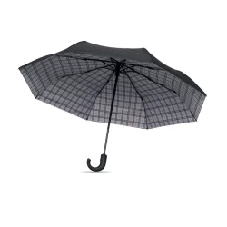 Photo de Parapluie coupe-vent double couche intérieur à carreaux