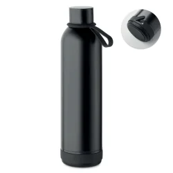 Photo de Bouteille isotherme 500 ml en acier recyclé et enceinte bluetooth