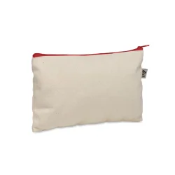 Photo de Trousse en coton 340 gr/m² avec zip coloré
