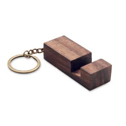 Photo de Porte-clés support smartphone en noyer