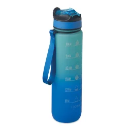 Photo de Gourde 1L graduée en PET recyclé bicolore
