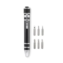 Photo de Outil multi-fonction en forme de stylo avec lampe en aluminium recyclé