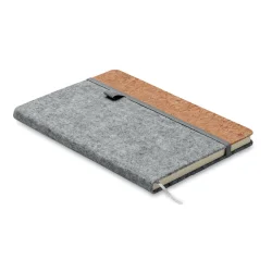 Photo de Carnet A5 couverture en feutre RPET et liège