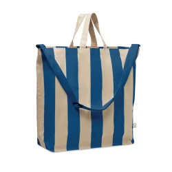 Photo de Sac de plage rayé en coton 280 gr/m²