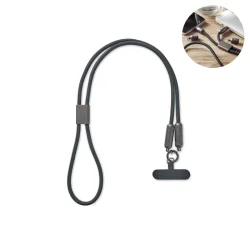 Photo de Tour de cou pour smartphone avec câble de charge RPET