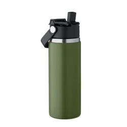 Photo de Gourde isotherme 500 ml en acier recyclé avec poignée