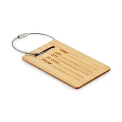 Photo de Étiquette de bagage en bambou