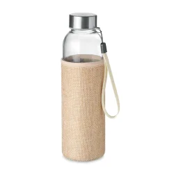 Photo de Bouteille 500 ml en verre avec housse en jute