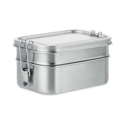 Photo de Lunch box en acier inoxydable à double compartiment