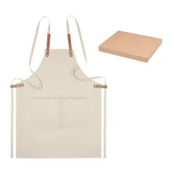 Photo de Tablier coton organique clair 340 gr/m²