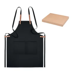 Photo de Tablier coton organique foncé 340 gr/m²