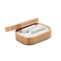 Photo de Oreillettes bluetooth en bambou 30 mAh