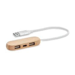 Photo de Hub USB en bambou 2.0