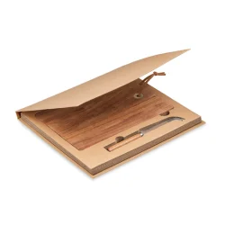 Photo de Plateau à fromage acacia avec couteau