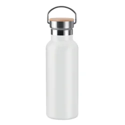 Photo de Bouteille isotherme 500 ml avec bouchon en bambou