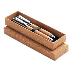 Photo de Lot de 2 Stylos bille en métal & liège