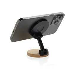 Photo de Support smartphone magnétique en bambou