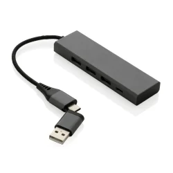 Photo de Hub USB 3 ports en en aluminium recyclé