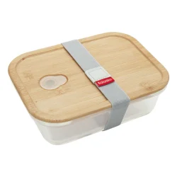 Photo de Lunch box 800 ml verre borosilicaté et bambou
