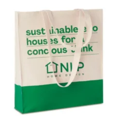 Photo de Totebag 140 gr/m² à fond plat en coton bio 100% personnalisable