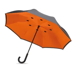 Photo de Parapluie 23" manuel réversible double couche 100% personnalisable