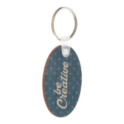 Photo de Porte-clés ovale en bois de bouleau laminé
