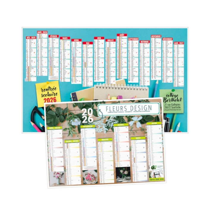 Sous-main calendrier sur mesure