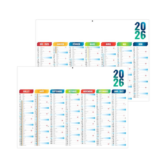 Calendrier bancaire standard