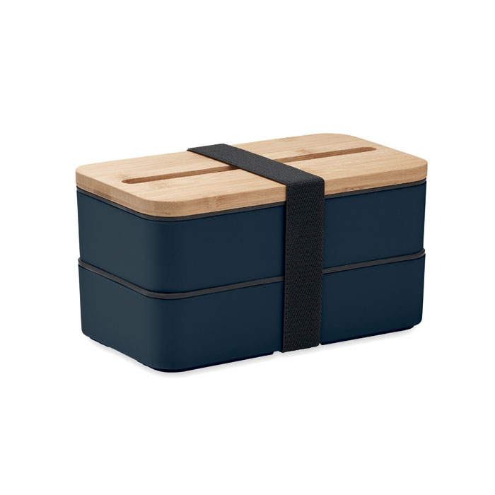 Lunch box 400 ml double compartiment PP recyclé et bambou
