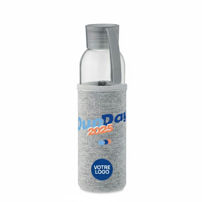 Bouteille 500 ml verre recyclé housse néoprène