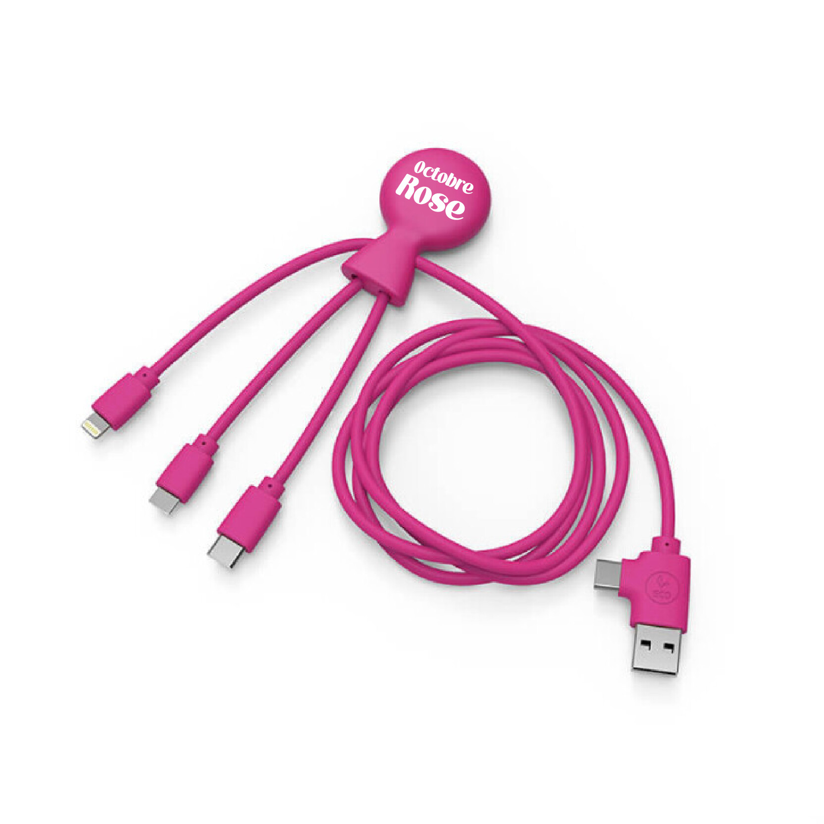Câble multi-USB long en forme de pieuvre recyclé